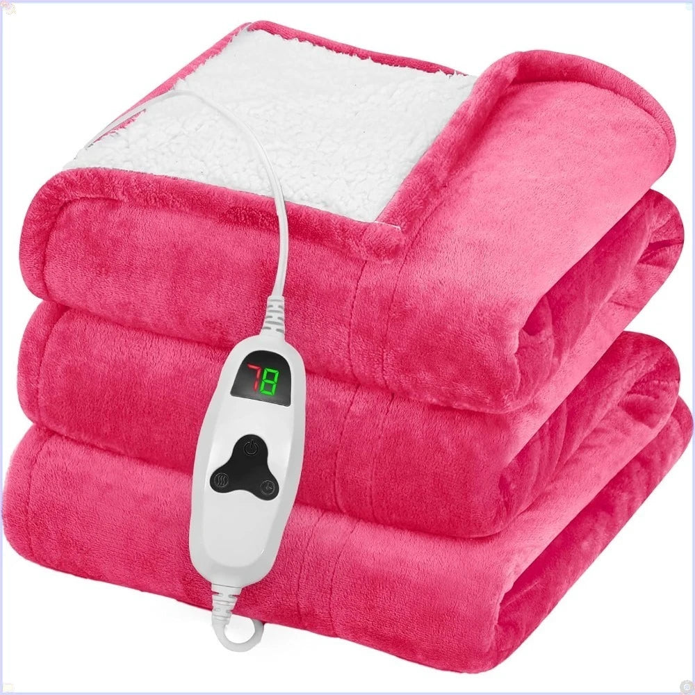 Heated Electric Throw Blanket With 10 Heat Levels Auto Off