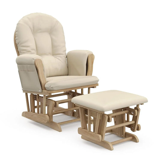 XMSJ Hoop Glider and Ottoman Premium with Padded Cushions