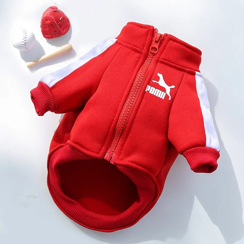 CDDMPETCN Baseball Dog Jacket Winter Coat For Small Medium Dogs