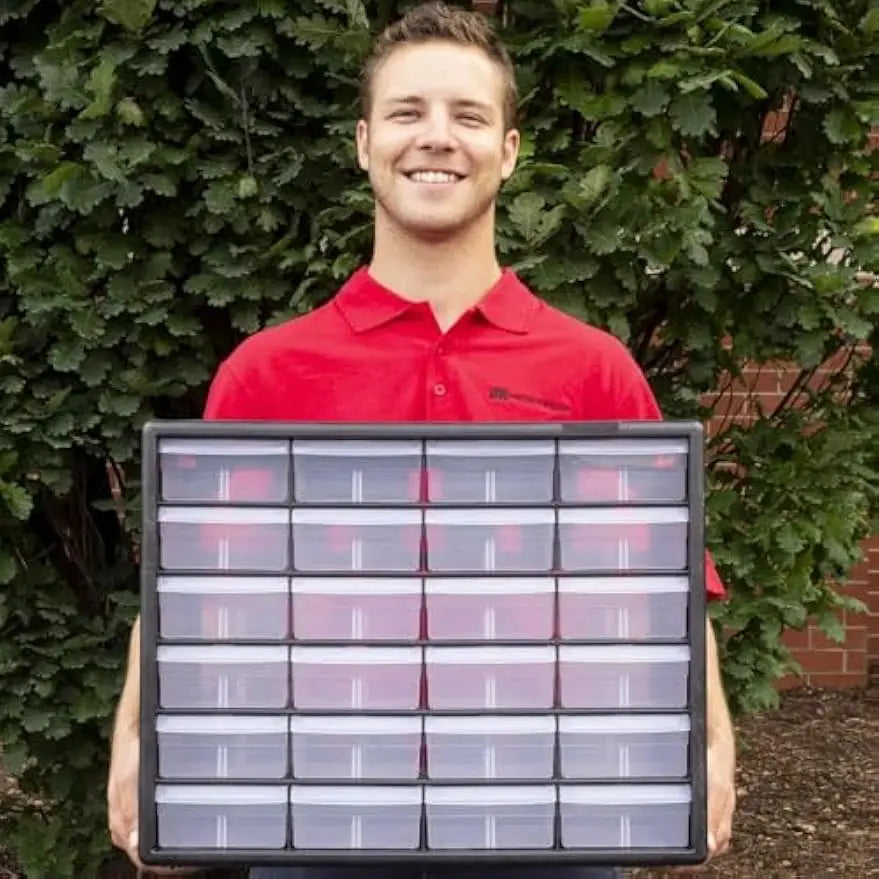 24 Drawer Plastic Storage Cabinet For Garage And Workshop Organization