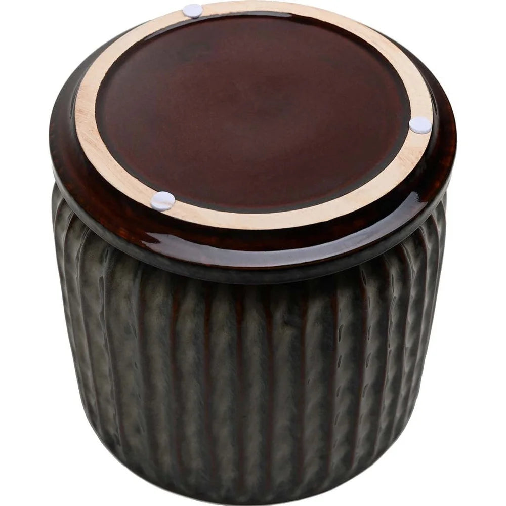 Ceramic Planter With Saucer Drainage Holes Indoor Outdoor Modern Pot