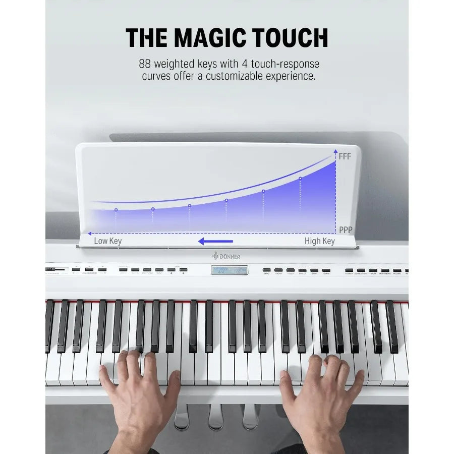 SHXI Donner DEP20 88 Key Weighted Digital Piano With Stand