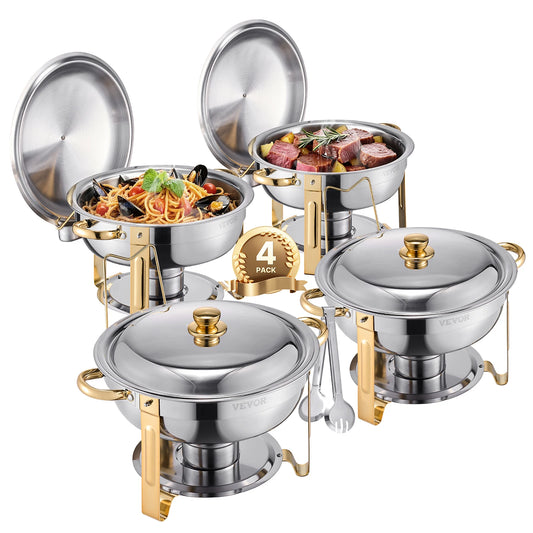 VEVOR Chafing Dish Buffet Set Stainless Steel Chafer Pans