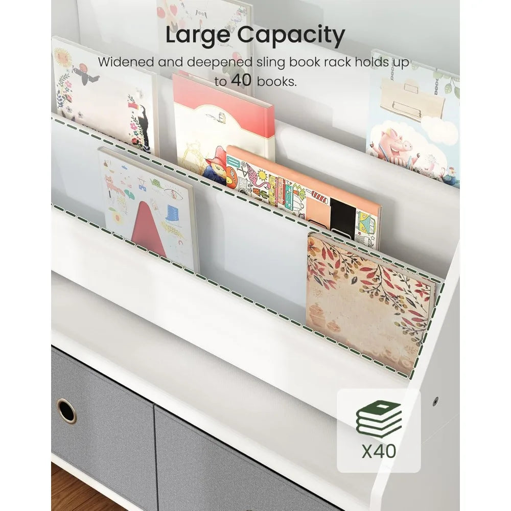 Hign Concerned Bookshelf And Toy Storage 4 Tier Bookcase