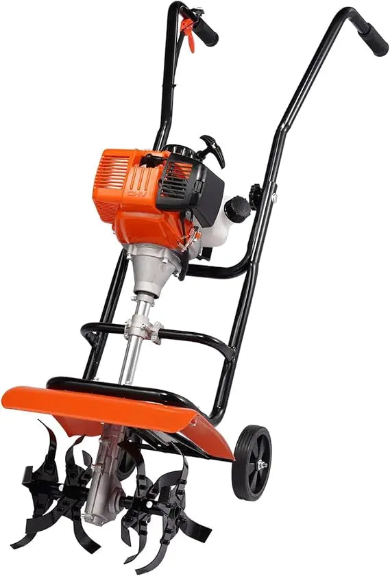 XMSJ 31cc Four Stroke Garden Tiller With Adjustable Steel Tines