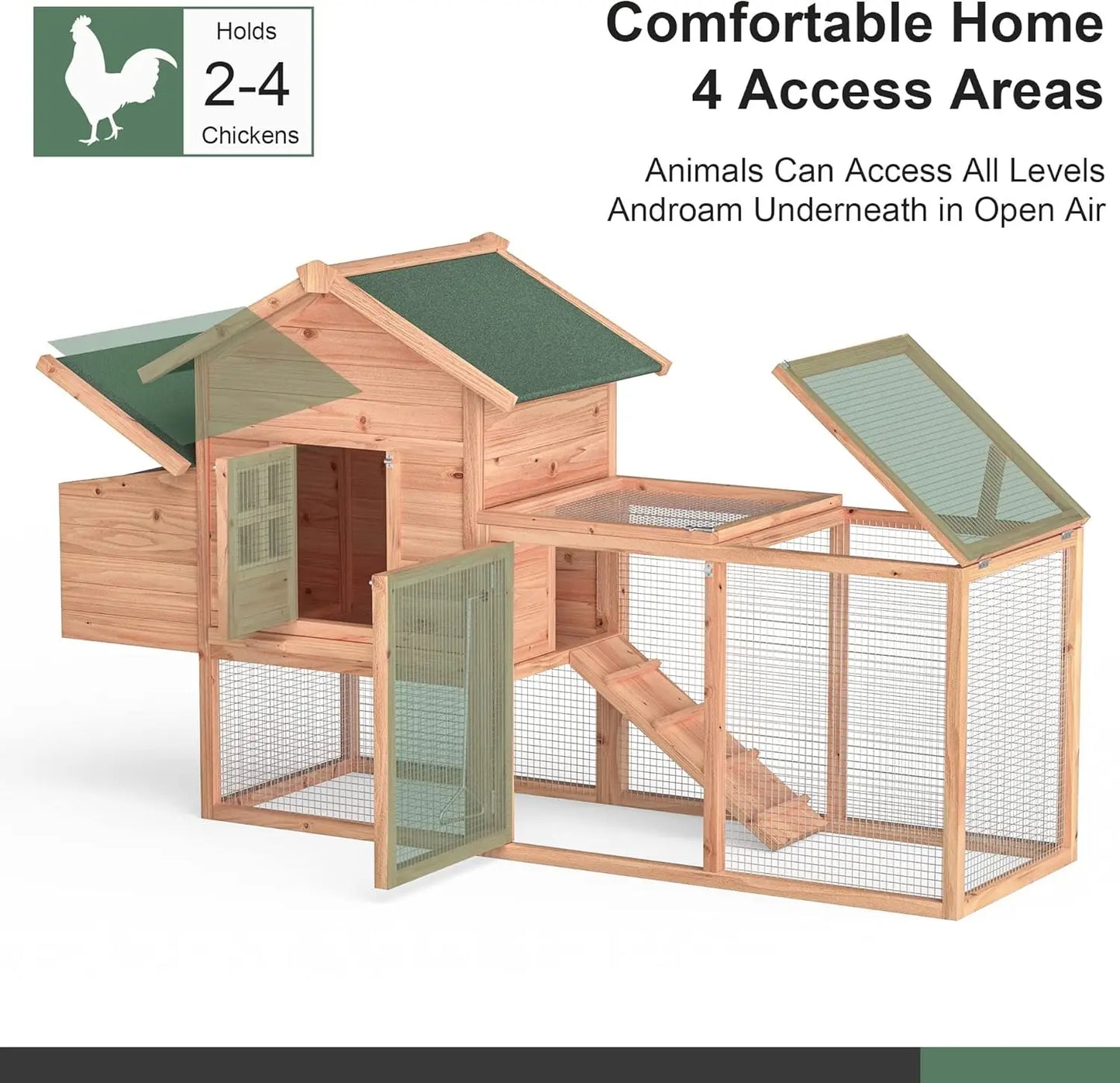 Farm Animals Morngardo Chicken Coop For 2 To 4 Chickens
