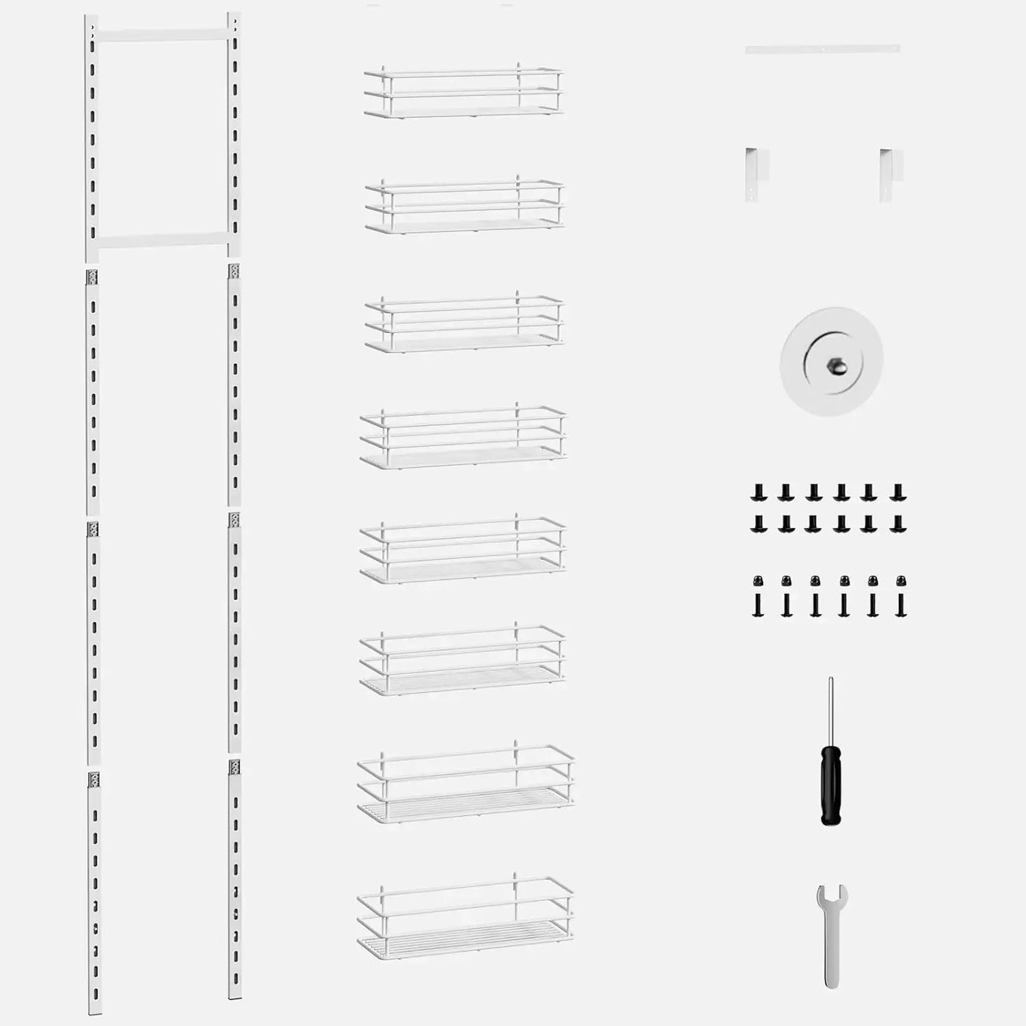 XMSJ 8-Tier Over The Door Pantry Organizer For Kitchen Cabinets
