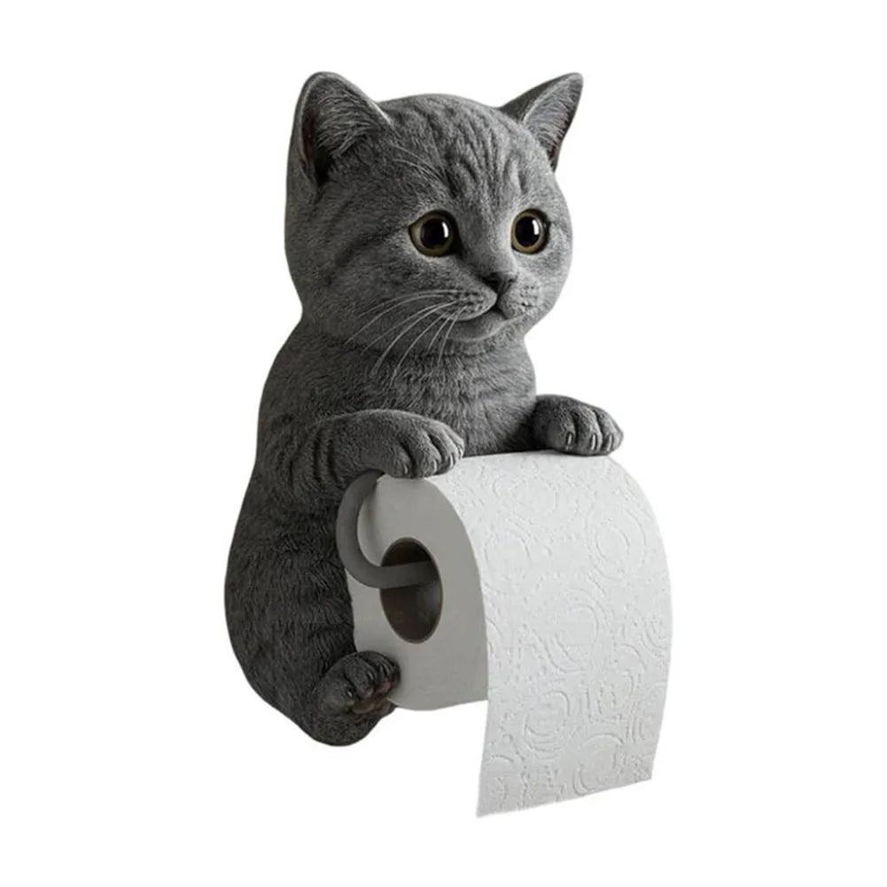 APWIKOGER Cat Shape Resin Wall Mounted Toilet Paper Holder