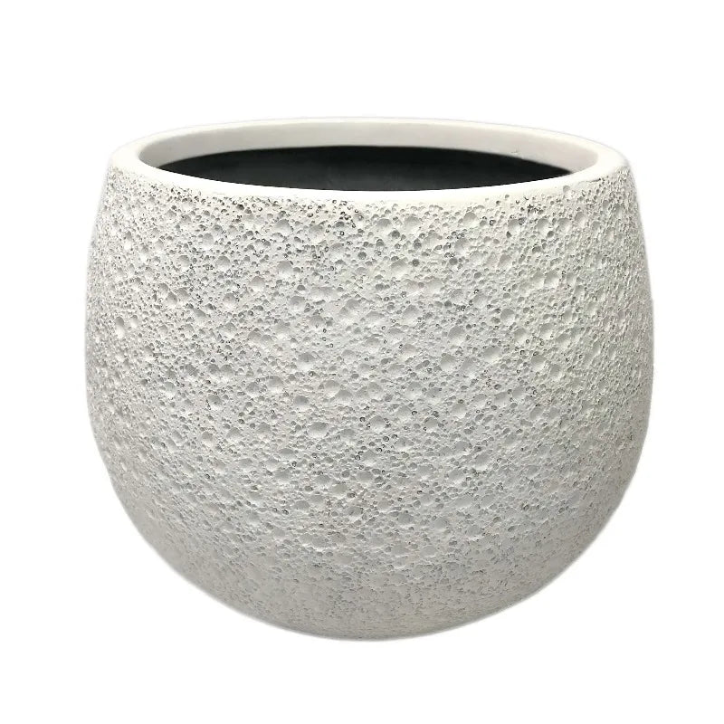 Porcelain Moon Planter Luna Outdoor Weather Resistant