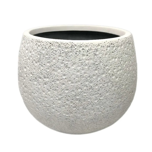 Porcelain Moon Planter Luna Outdoor Weather Resistant