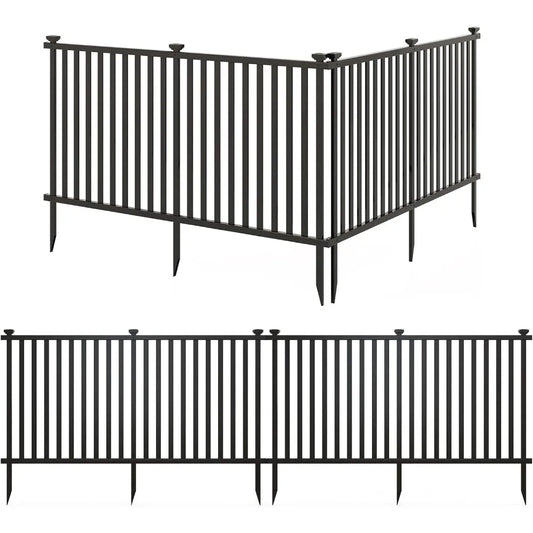 Ya Picket Fence 4 Panels Freestanding PVC Vinyl Fence