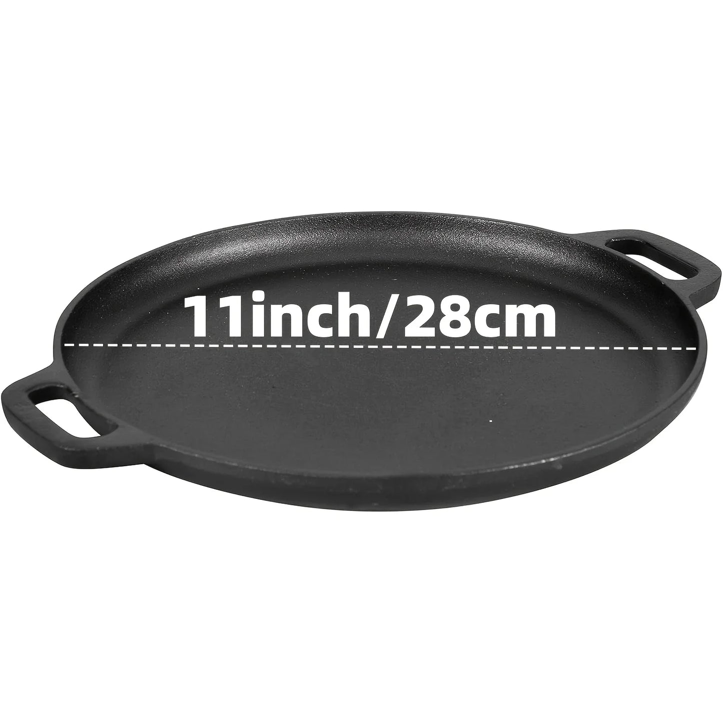 AEDG 3-Piece Cast Iron Skillet Set Preseasoned Heavy-Duty Pans