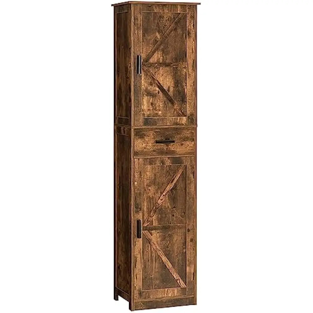 Hign-concerned Bathroom Cabinet With 6 Shelves Drawers