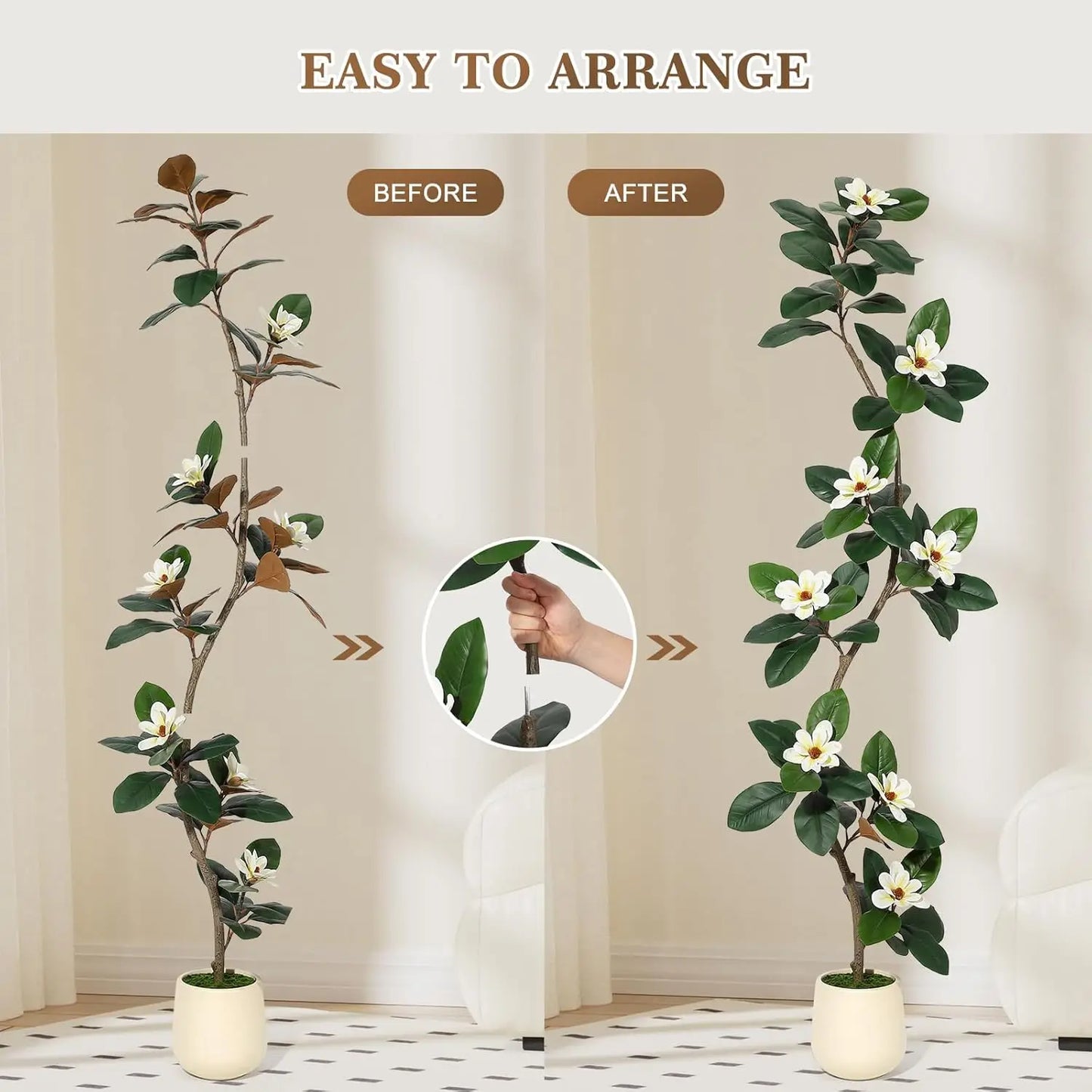 CN Guangdong Artificial Magnolia Tree Floor Plant Planter