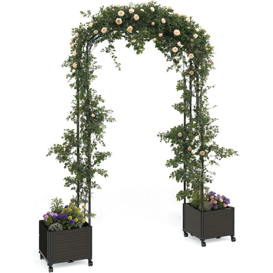 Origin Raised Garden Bed Trellis Arch For Flowers And Vines