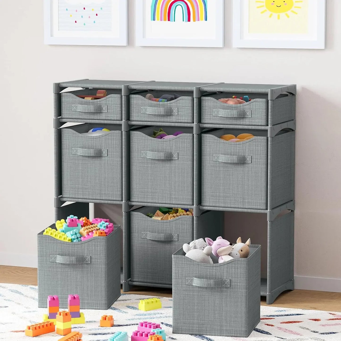 High Concerned 9 Cube Closet Organizers With Drawers And Bins
