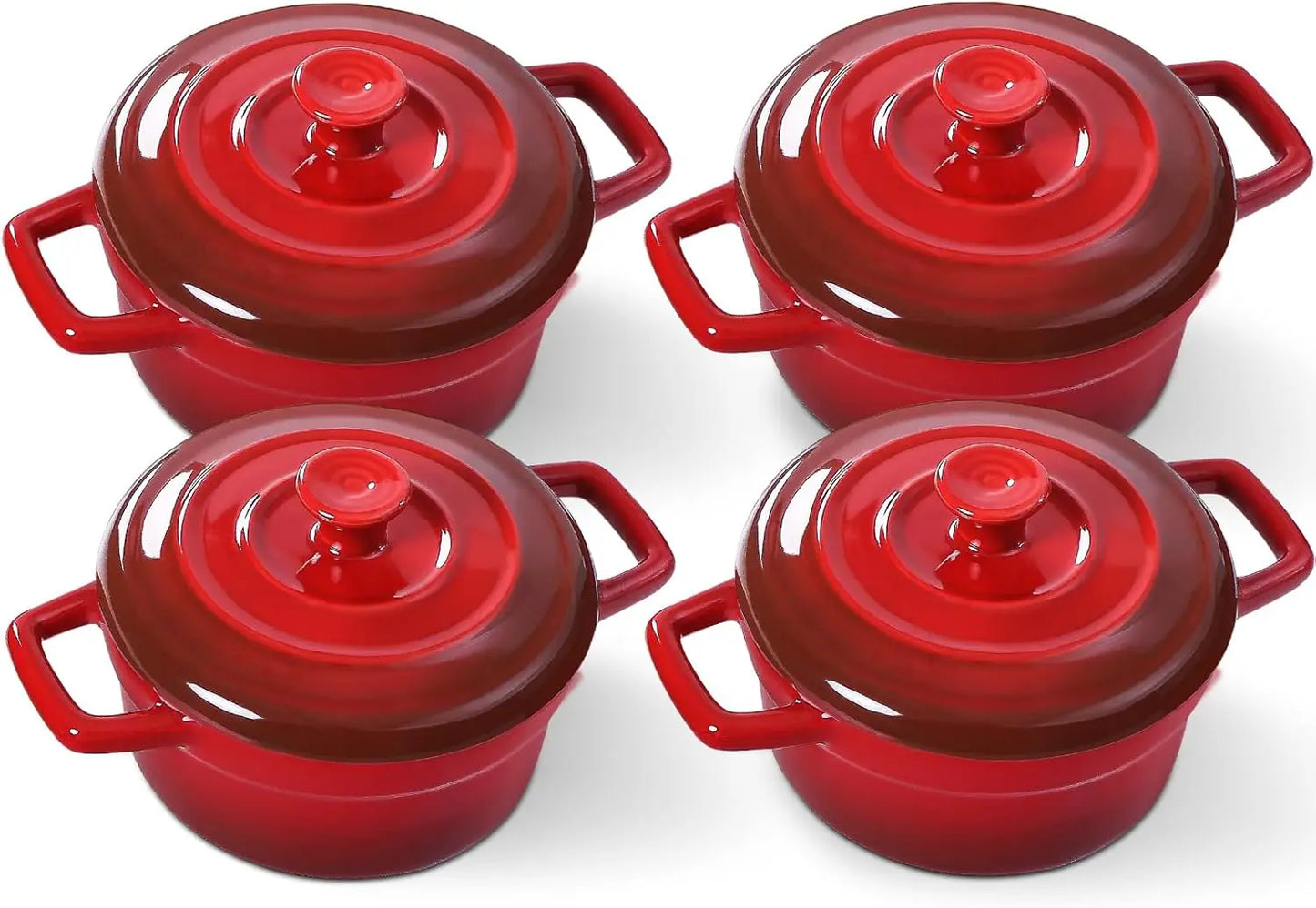 Ceramic Casserole Set Of 4 Oven Microwave Dishwasher Safe