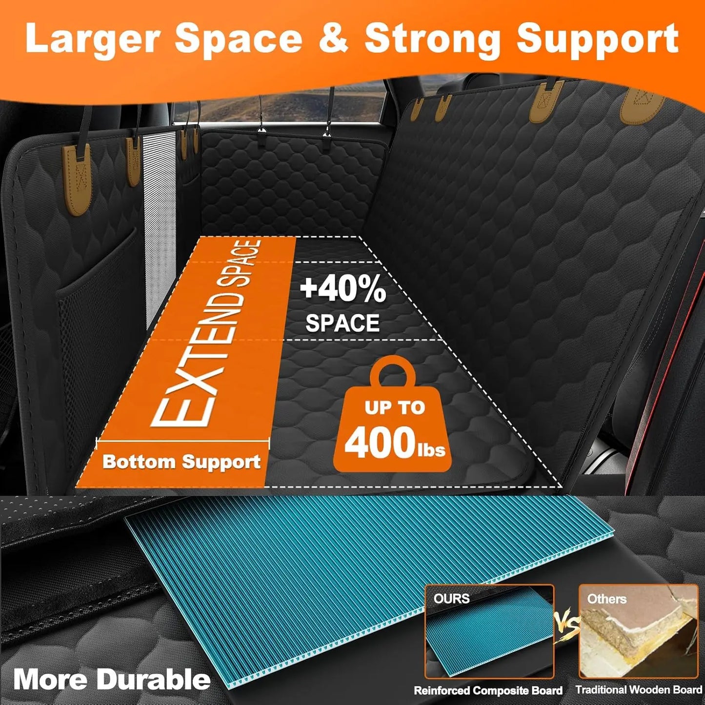 WedyvkoCN Waterproof Dog Car Seat Hammock Protector