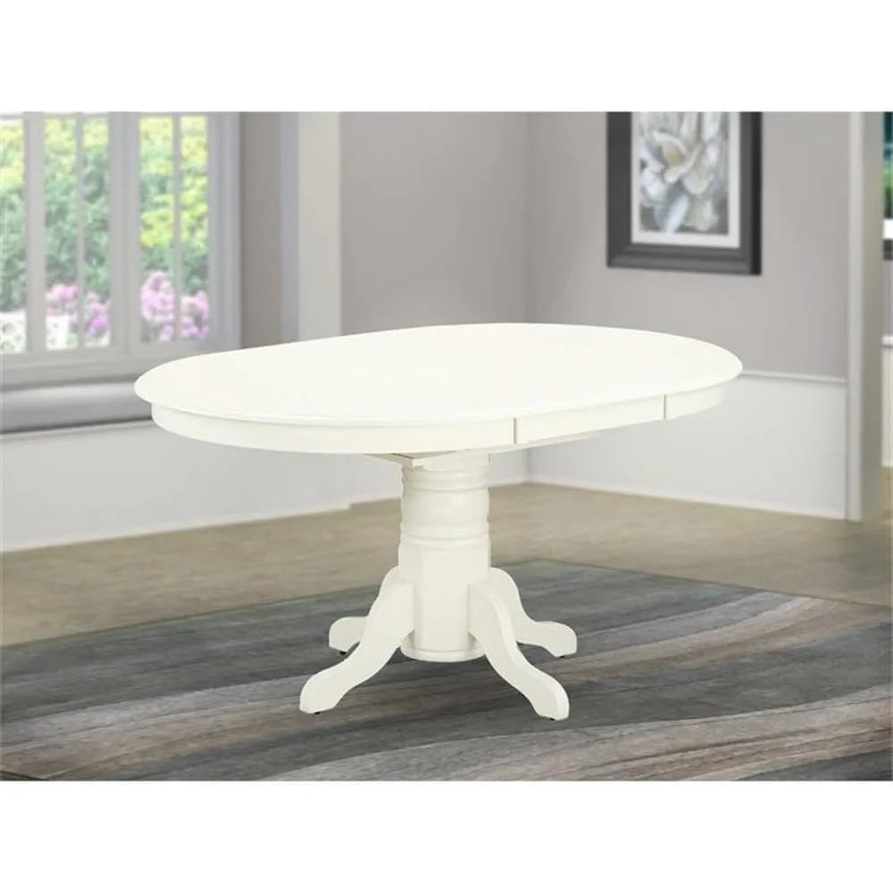 DAFIFY Oval Dining Table With Butterfly Leaf And Pedestal Base