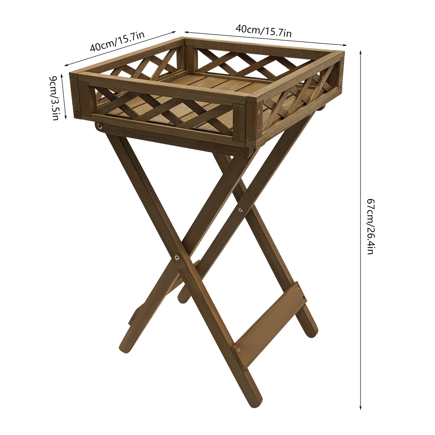 Solid Wood Folding Plant Rack And Flowerpot Bracket