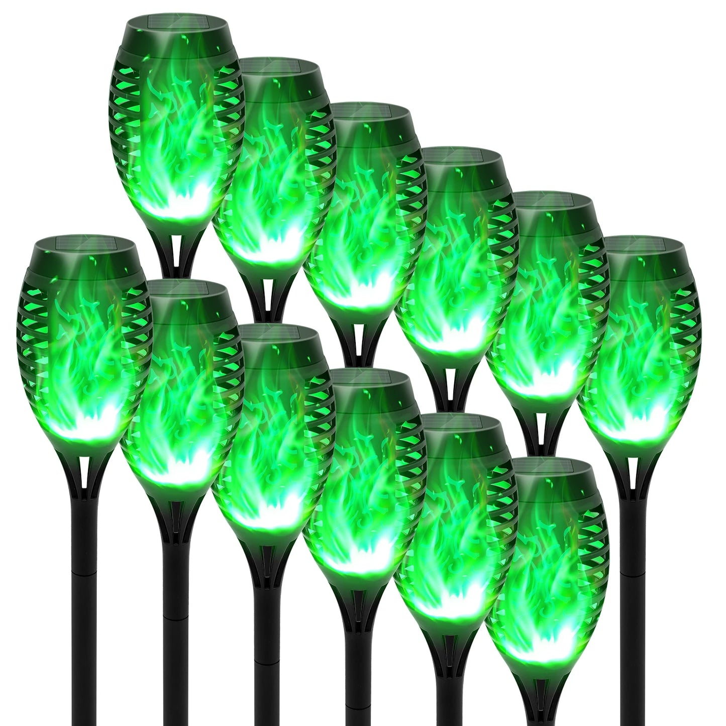 Solar Flame Light Outdoor Flickering Waterproof Garden Patio
