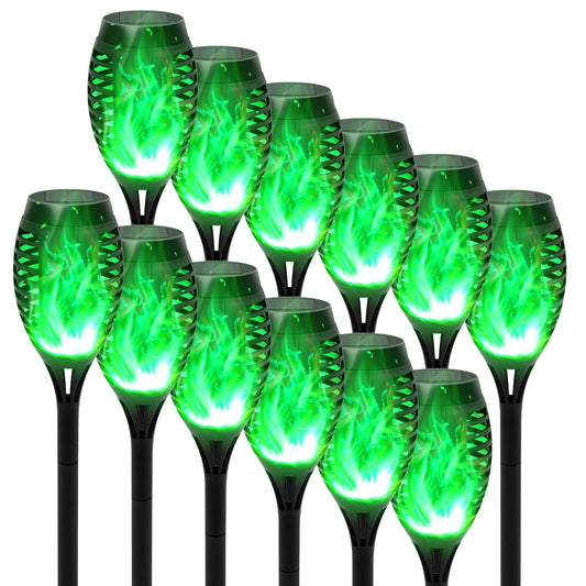 Solar Flame Light Outdoor Flickering Waterproof Garden Patio