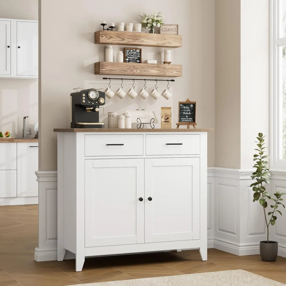 ZHUXIANG Modern Farmhouse Buffet Kitchen Storage Cabinet