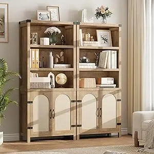 RBXCHignconcerned Tall Bookshelf Storage 5 Tier Cabinet