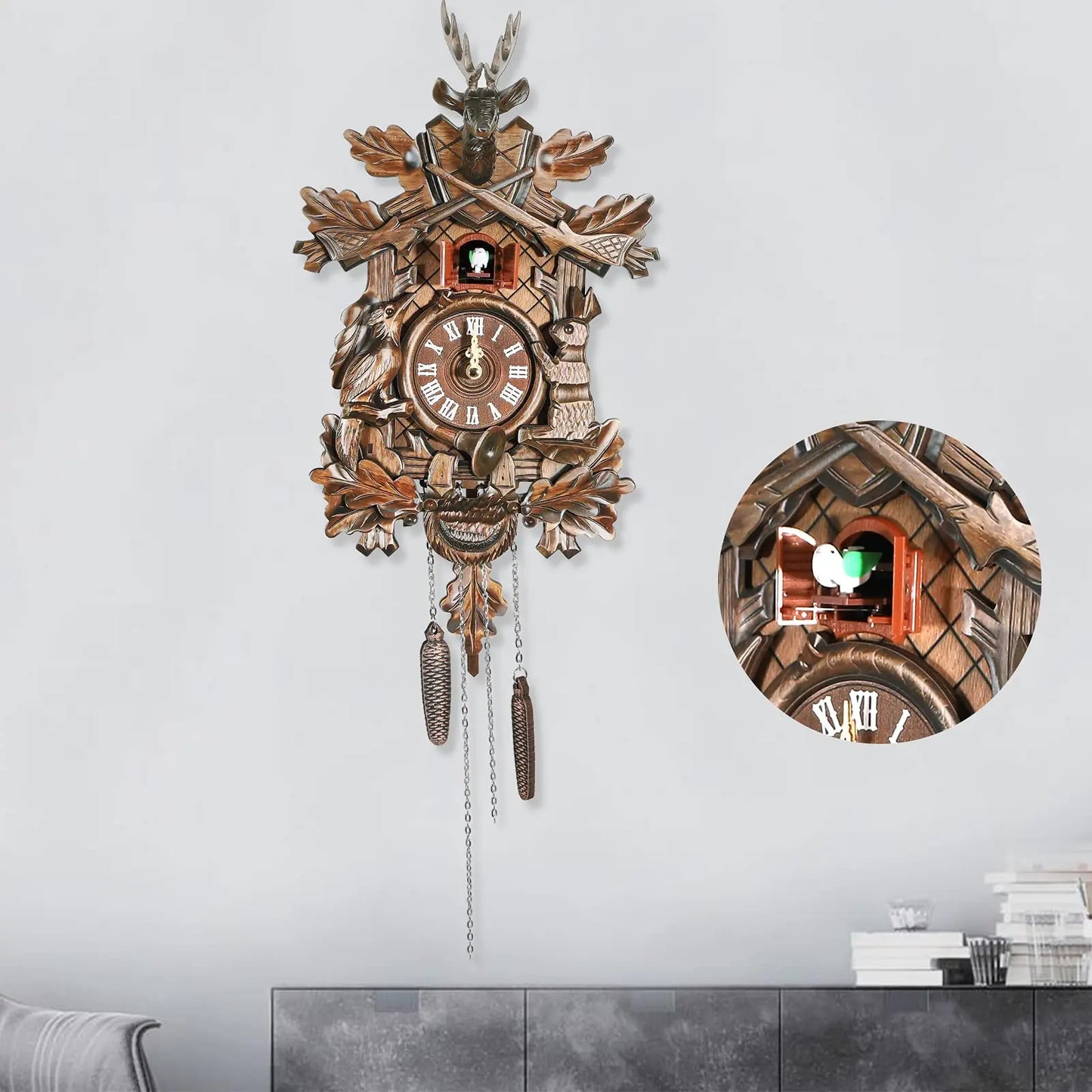 German Black Forest Cuckoo Wall Clock for Living Room