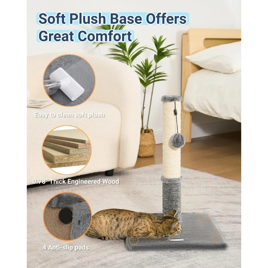 High Concerned Cat Scratching Post for Indoor Cats Sisal and Carpet