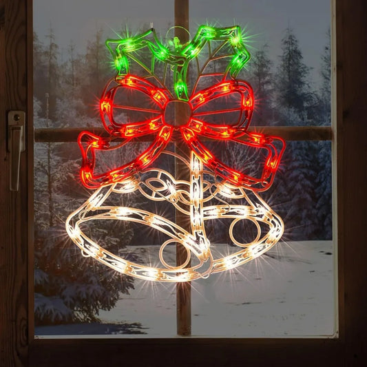 Electronic Christmas Window Silhouette Lights with 50 Incandescent Mini Lights