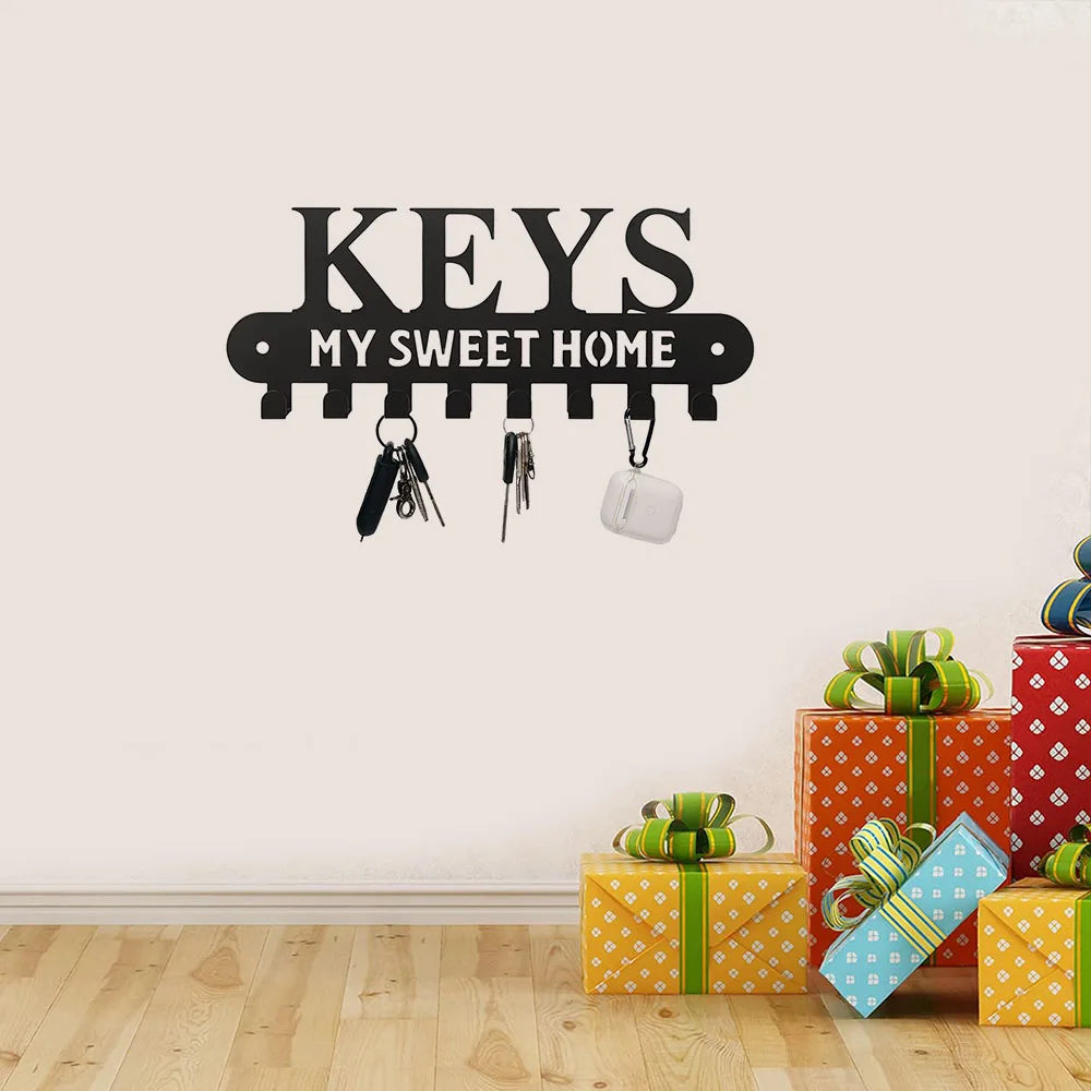HELLOYOUNG Sweet Home Key Holder Wall Mounted Hooks Coat Rack