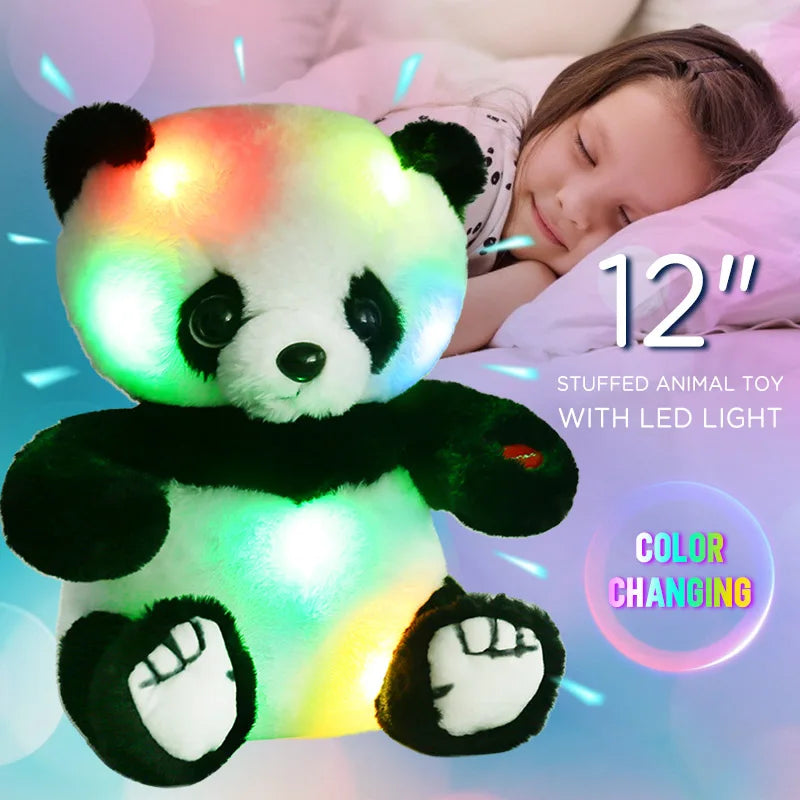 NONECN Light Up PandaBear Plush Toy With LED For Kids