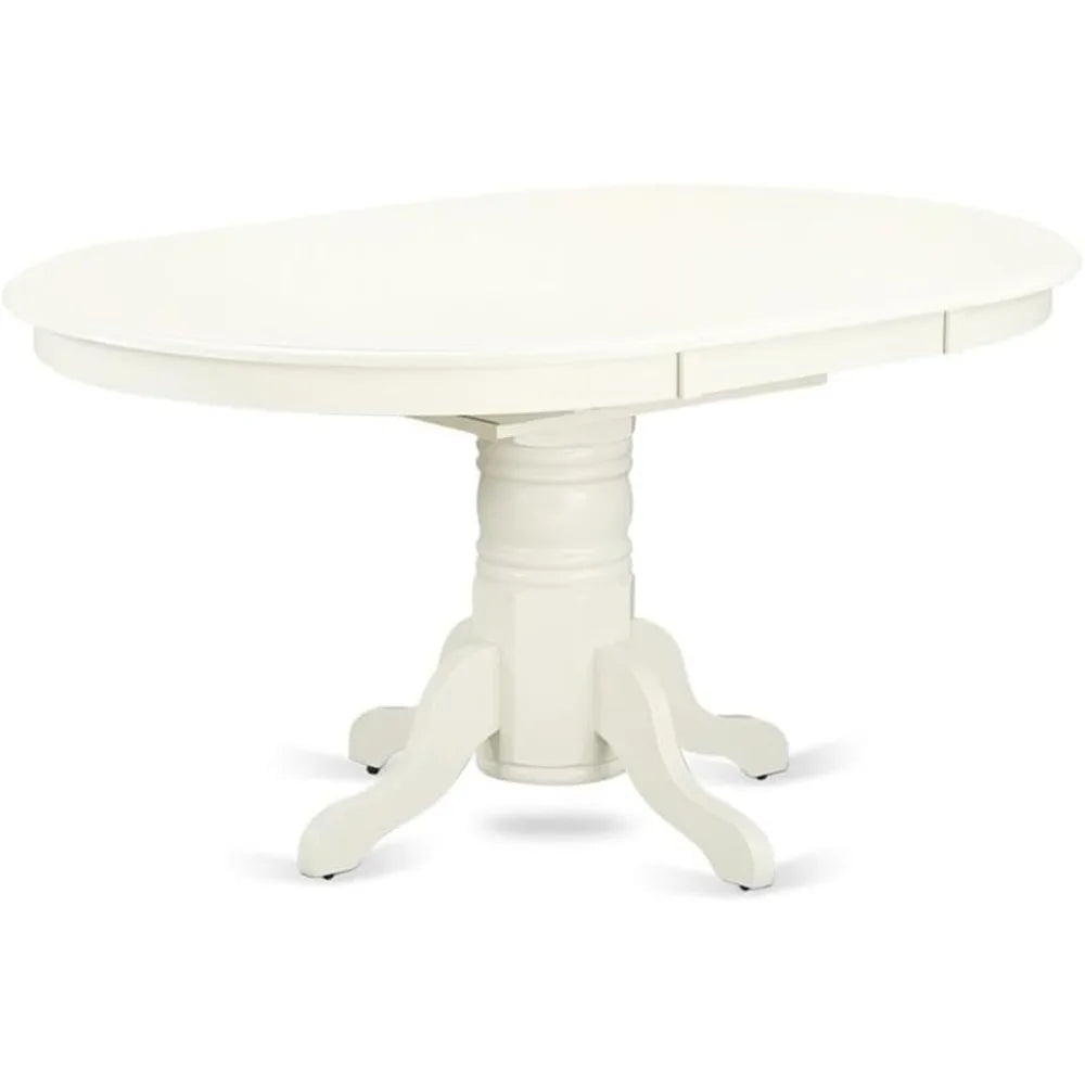 DAFIFY Oval Dining Table With Butterfly Leaf And Pedestal Base