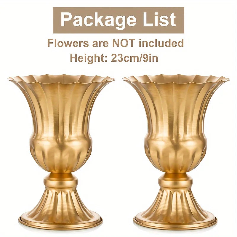 Metal Flower Vase For Garden Table Decor Decorative Home Accent