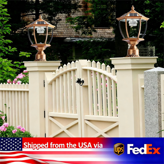 ARLGSITE Solar LED Post Light Garden Lamp Auto On Off