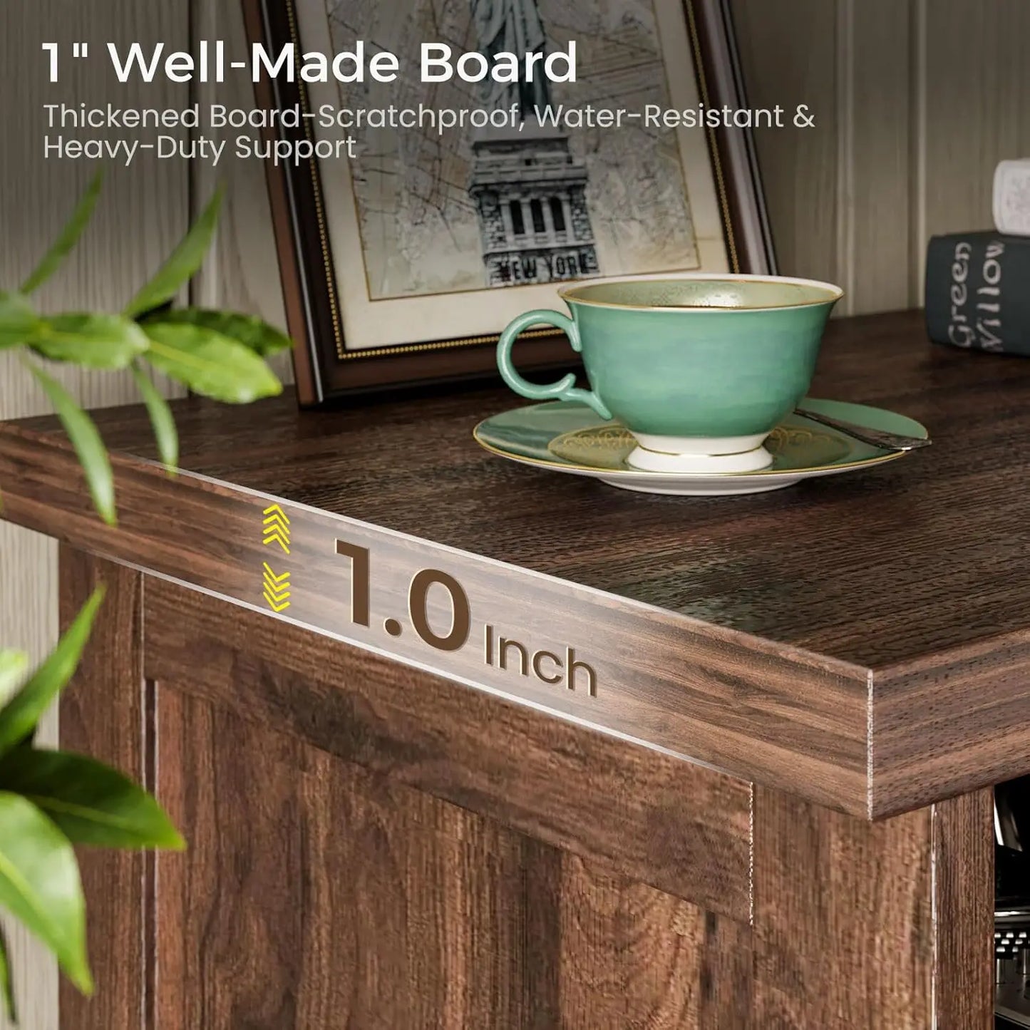 General Use TV Stand Farmhouse Center With Power Outlet