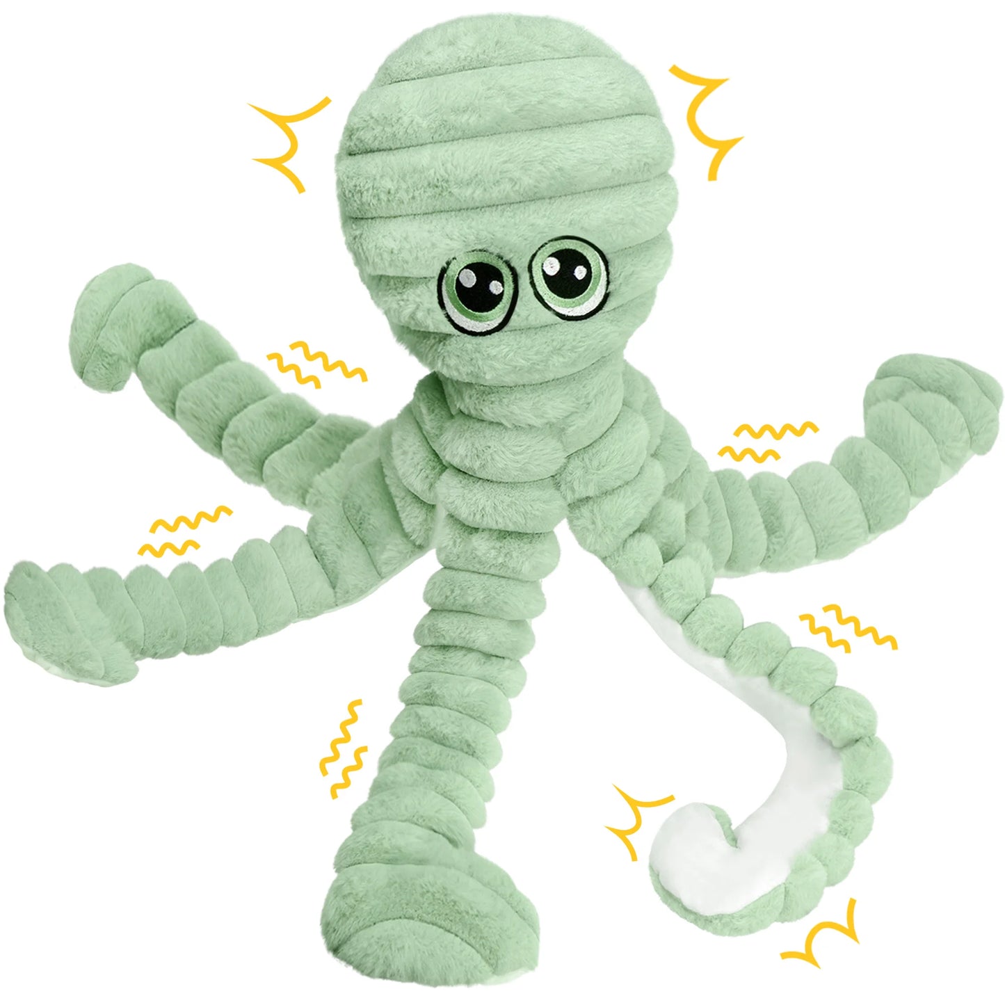 Octopus Design Squeaky Plush Dog Toy For Small Medium Dogs