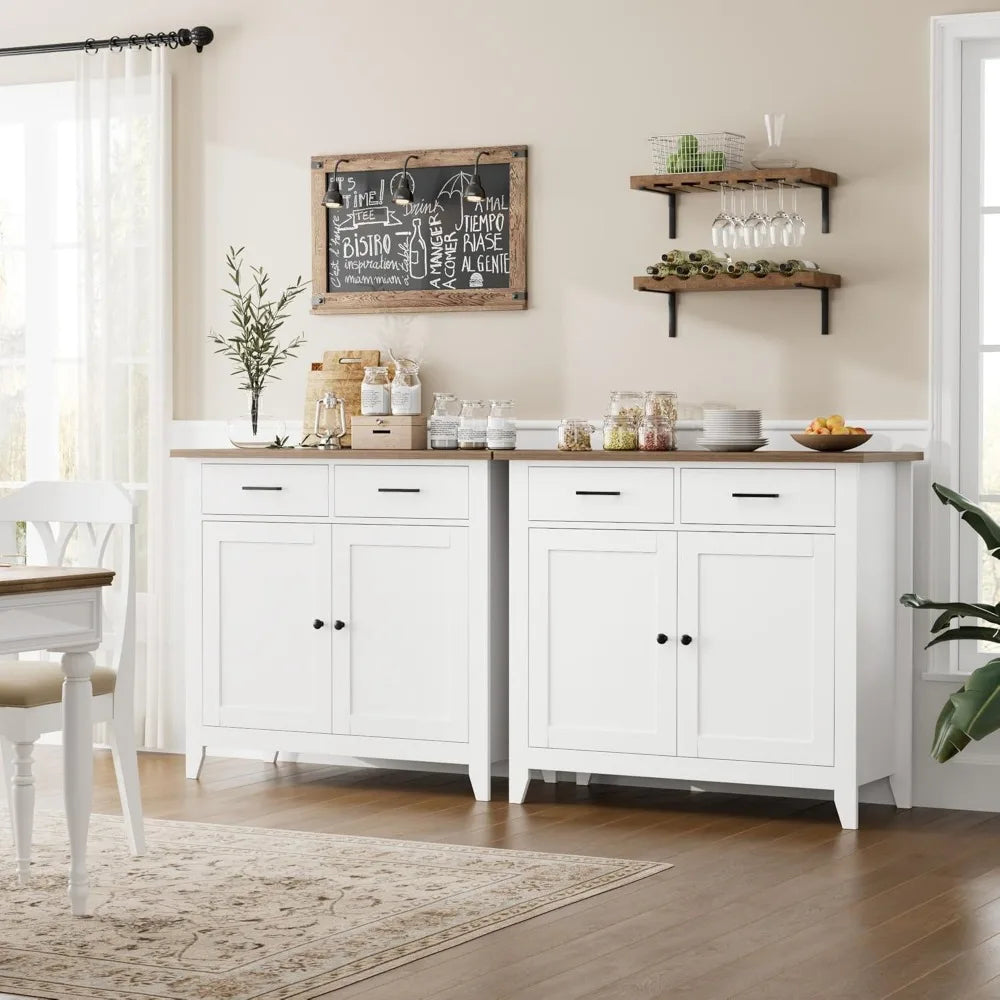 ZHUXIANG Modern Farmhouse Buffet Kitchen Storage Cabinet