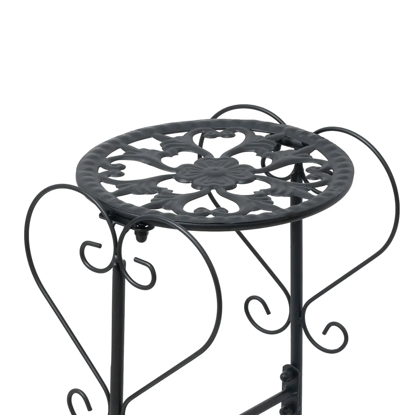 Hign-concerned 4 Tier Metal Flower Pot Plant Stand Indoor Outdoor