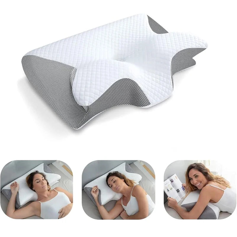 NONECN Memory Foam Cervical Pillow 2 In 1 Ergonomic Neck Support