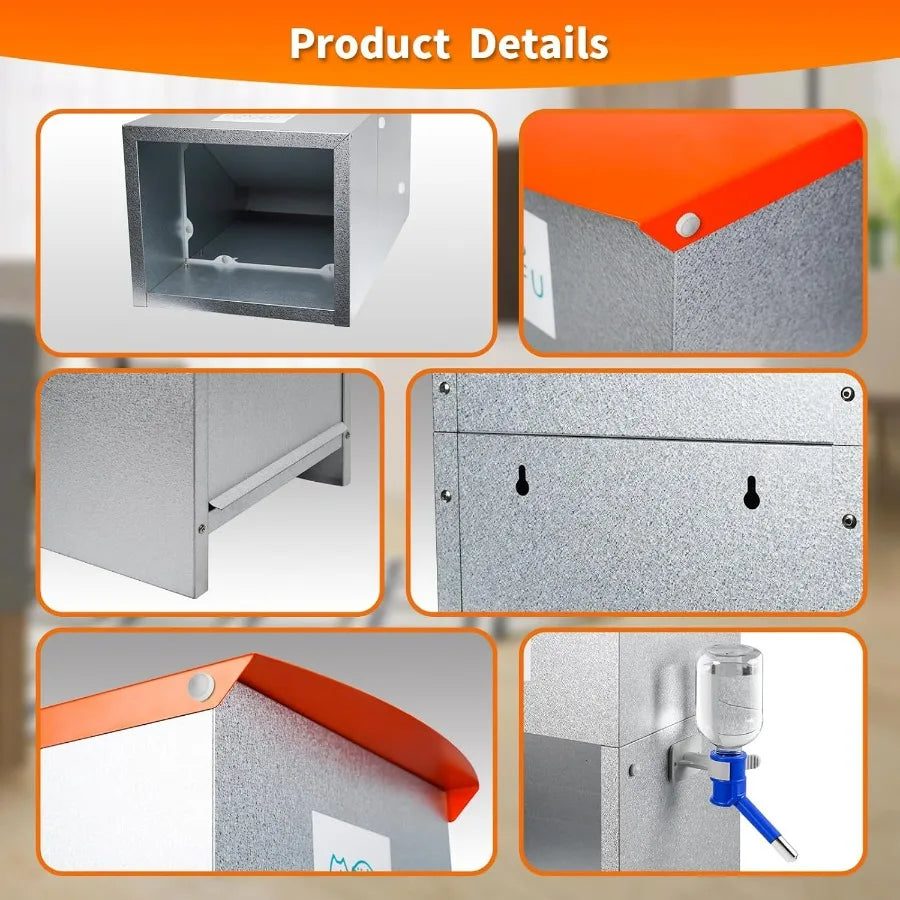 Hign-concerned Automatic Gravity Fed Dog Feeder With Water Bowl