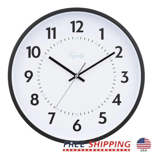 XMSJ Commercial Quartz Wall Clock Dual Time Format Display