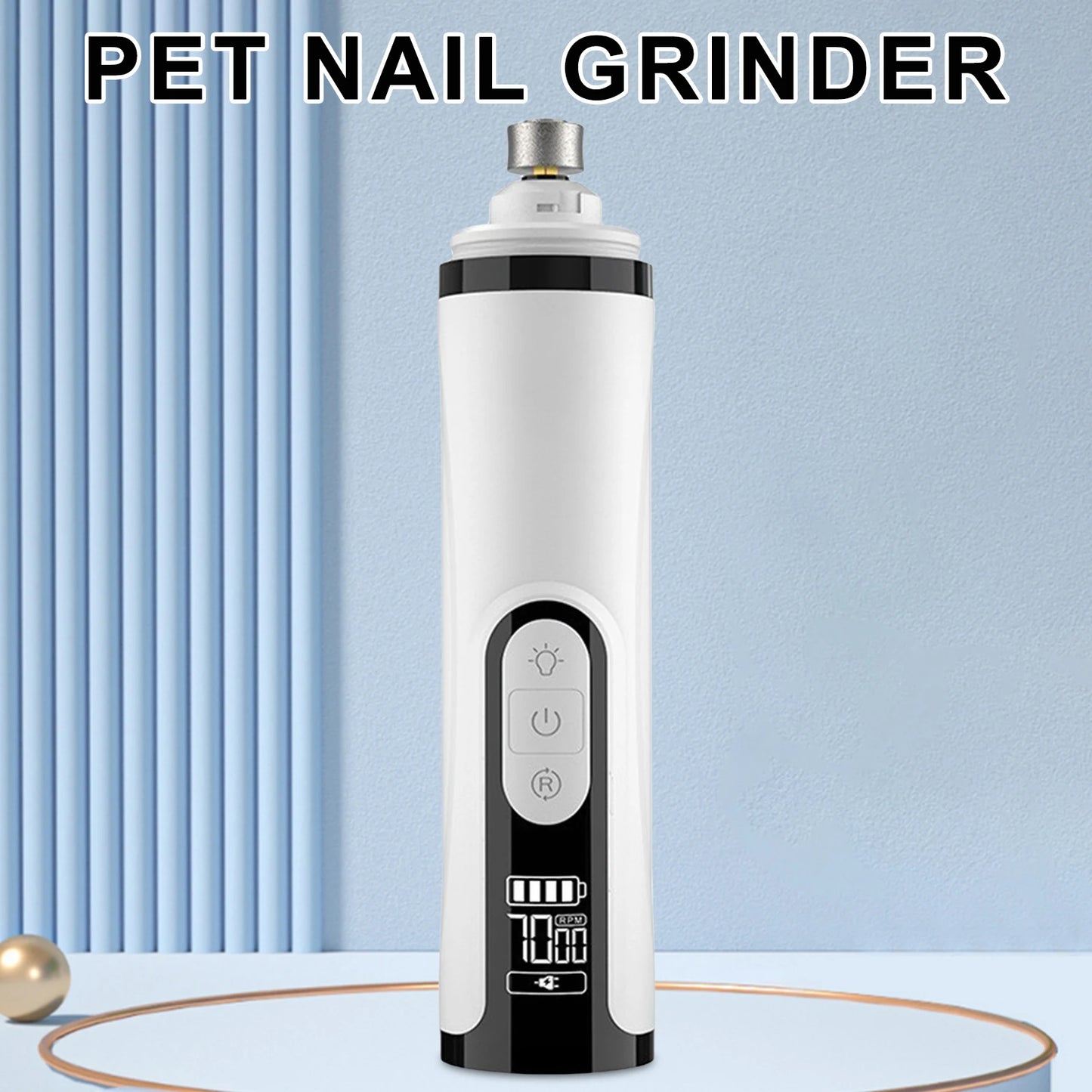MOJOYCE Electric Dog Nail Grinder Rechargeable Quiet Pet Nail Trimmer