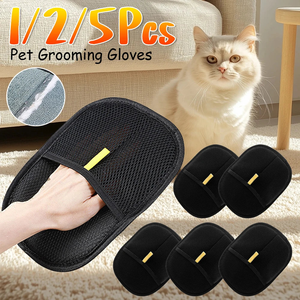 NONECN Double Sided Pet Hair Remover Gloves Cats And Dogs