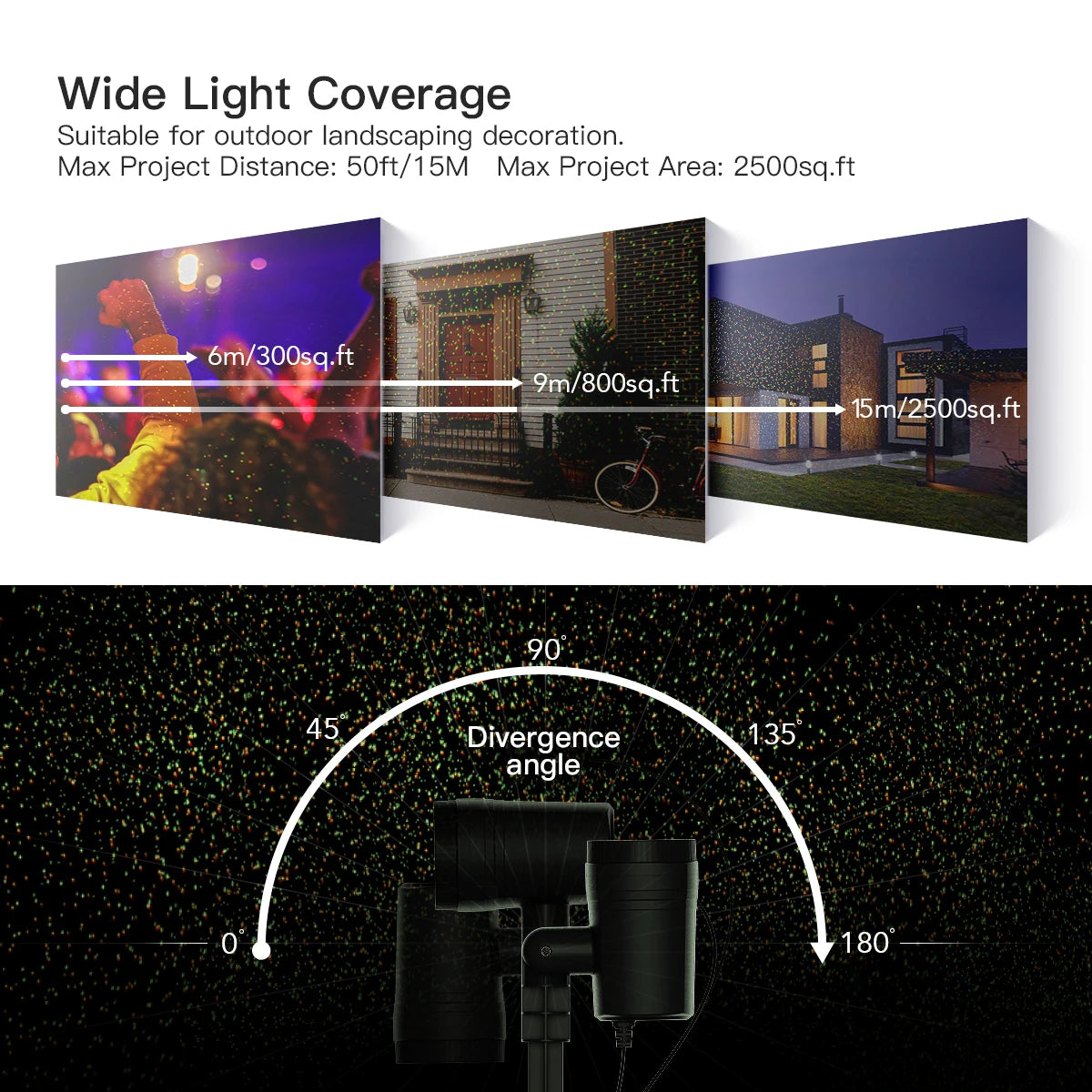 Christmas Outdoor Projector Lights With Remote 12 Decoration Patterns