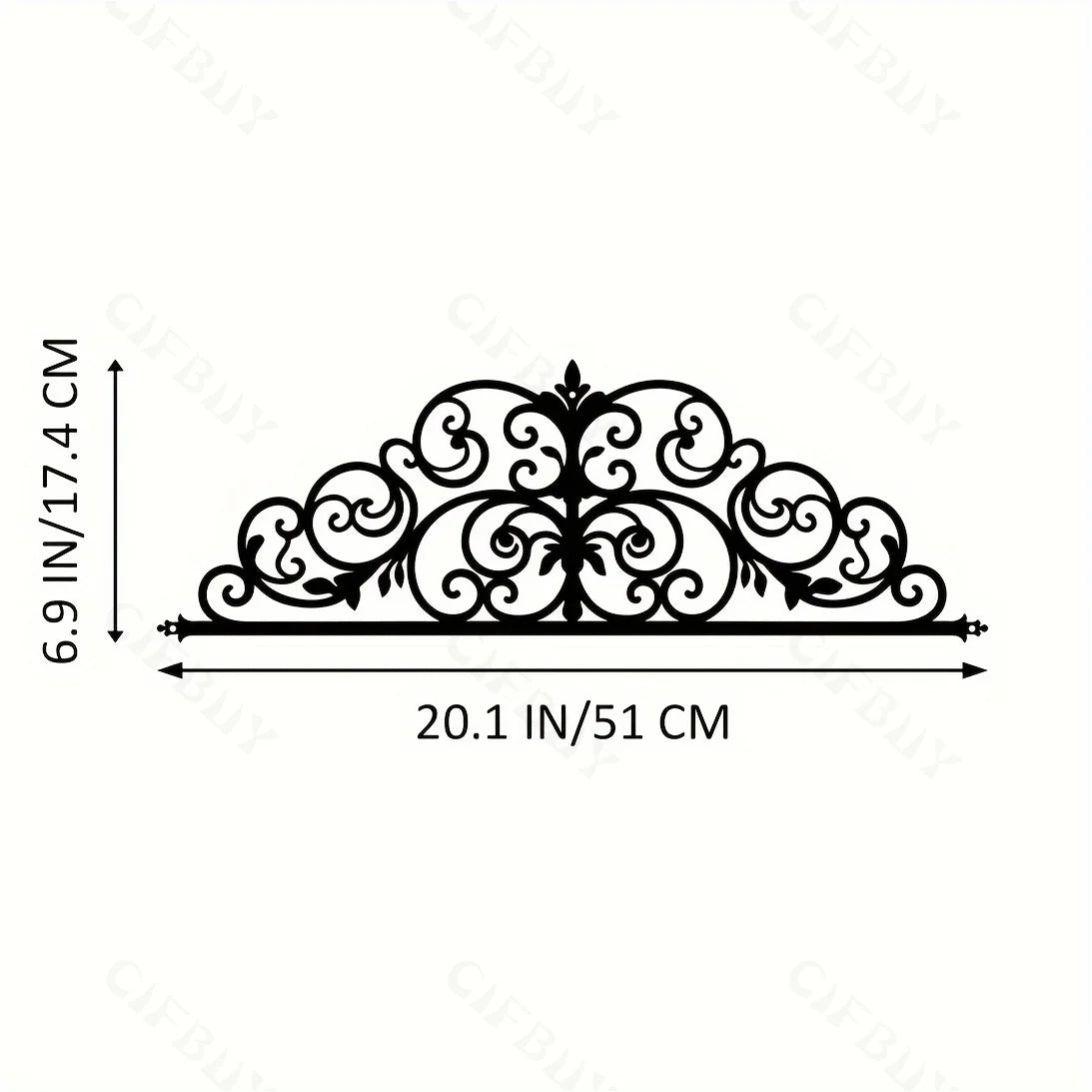 HELLOYOUNG Floral Inspired Metal Door Crown Ornament