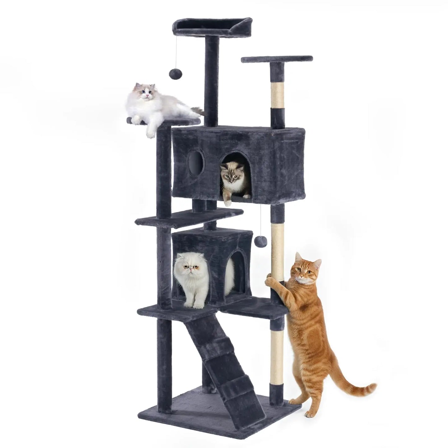 JHK Cat Tree Tower Four Tier With Premium Sisal Posts