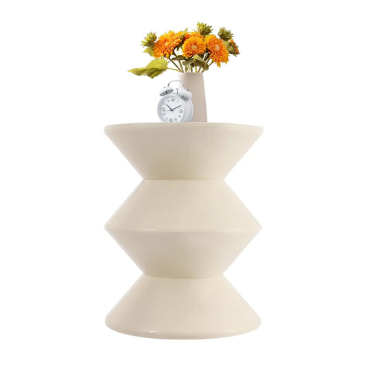 Sofa Side Table Modern Hourglass End Table Minimalist Living Room