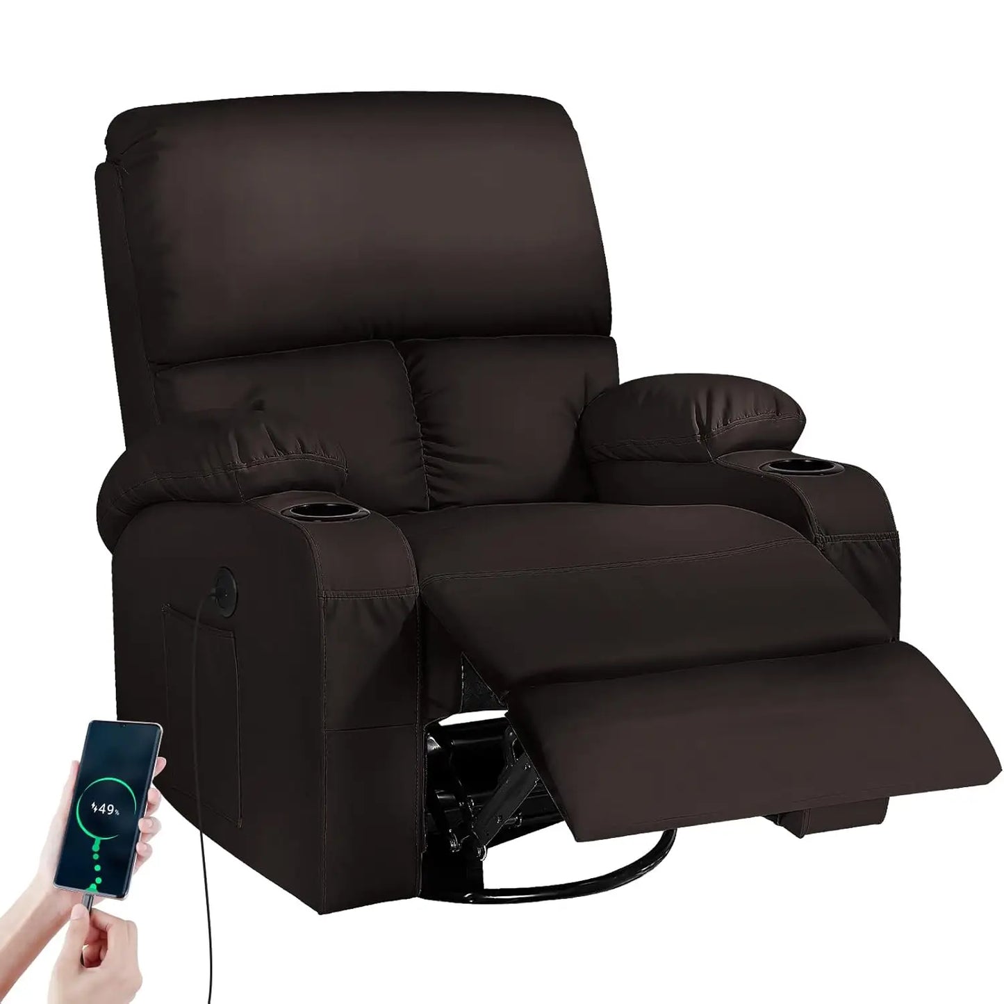 XIAOLANG Rocking Recliner Chair With Massage And Heat